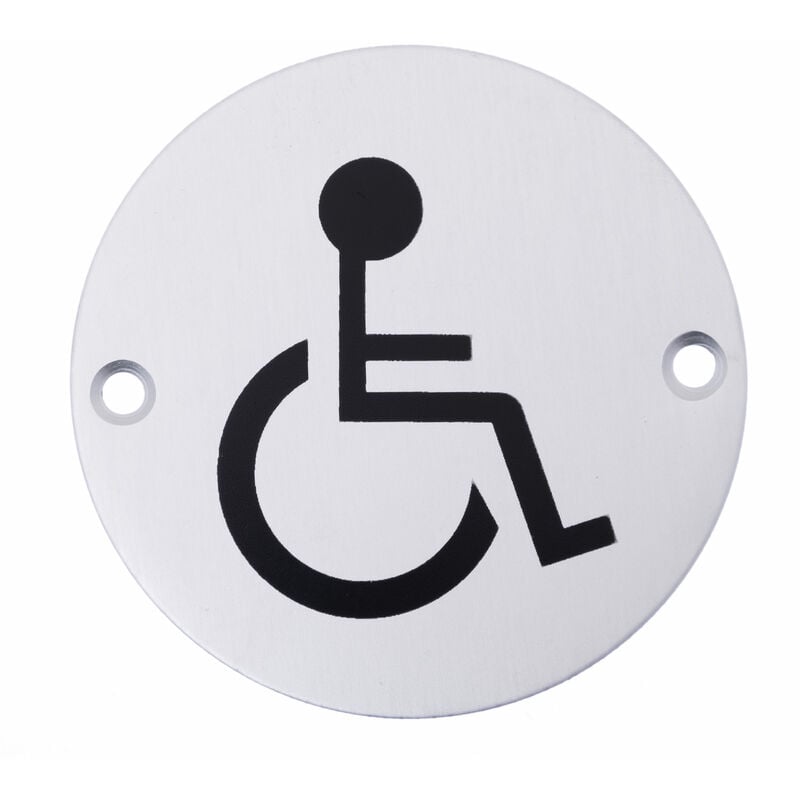 Frisco Disabled Symbol 75mm FD60 Satin Aluminium