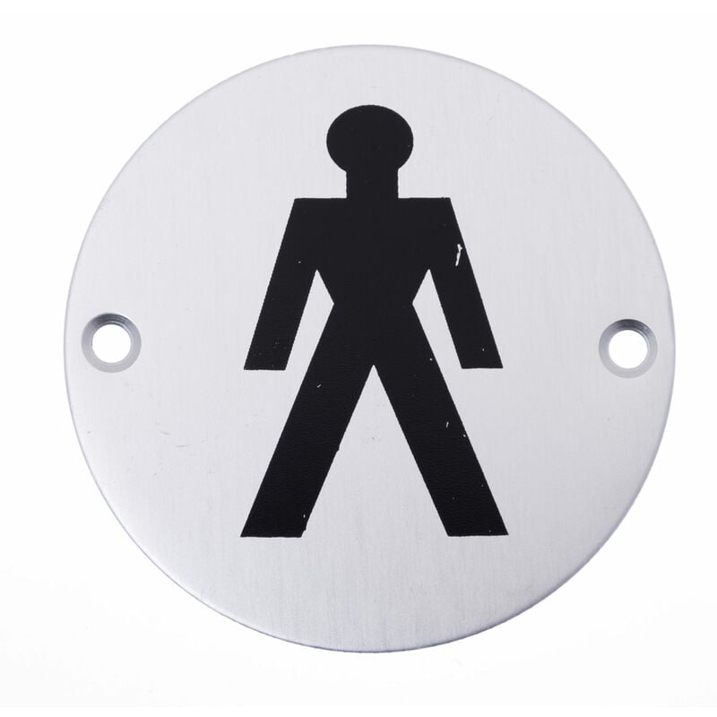 Male Symbol 75mm FD60 Satin Aluminium - Frisco