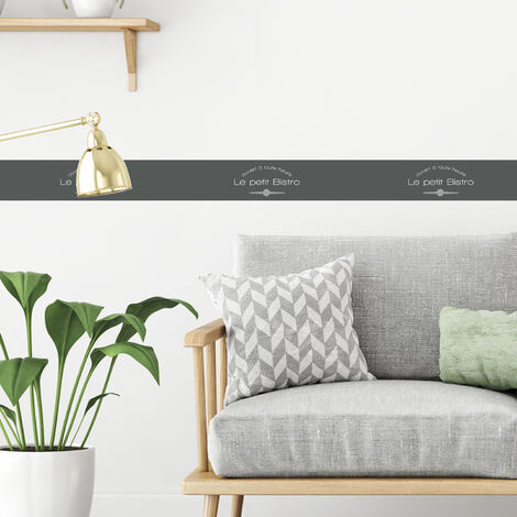 Frise adhésive 10x300cm - Déco graphique chic rétro bistro -