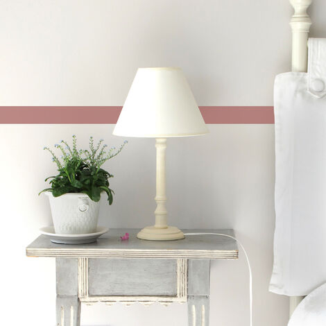 Frise adhésive décorative autocollante rose estival 5 cm x 300 cm – Décoration murale intérieure et extérieure – Pose rapide et repositionnable – Plage