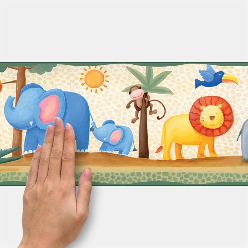 Roommates - Frise adhésive - Jungle - Longueur 22,86 cm