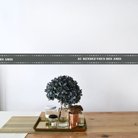 Frise adhésive rétro 10x300cm - Décoration murale pour réunions entre amis - Autocollant mural pour décorer votre intérieur.