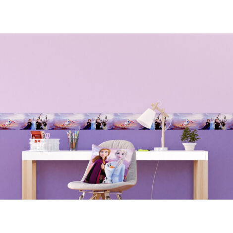 Frise auto-adhésive Disney - La Reine des Neiges 2 - modèle dans la forêt - 5 M x 14 CM - Multicolor