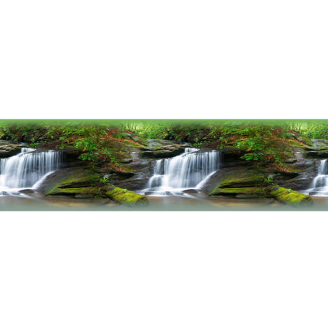Frise auto-collante Chutes d'eau - 1 rouleau de 14 cm x 500 cm