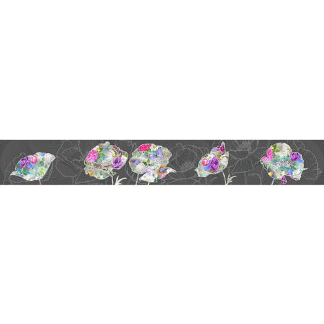 Frise auto-collante Flora Color - 1 rouleau de 14 cm x 500 cm
