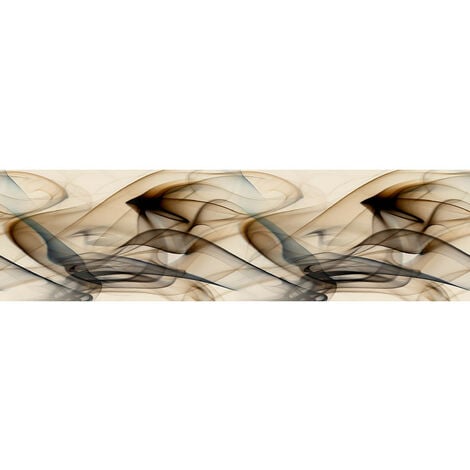 Frise auto-collante fumée - 1 rouleau de 14 cm x 500 cm - Multicolor