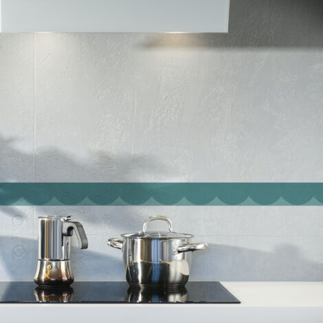 Frise décorative adhésive, feston bleu canard, 5 cm X 300 cm