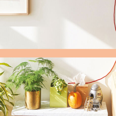 Frise décorative adhésive, madsoya pêche, orangée, uni, 5 cm X 300 cm