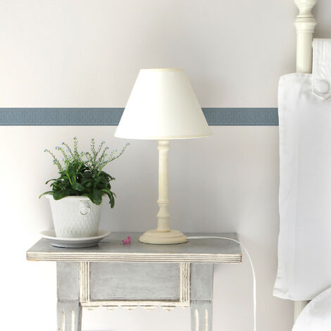 Frise murale adhésive 5 cm x 300 cm – Motif géométrique chic – Couleur bleu et gris anthracite – Fabrication française – Plage