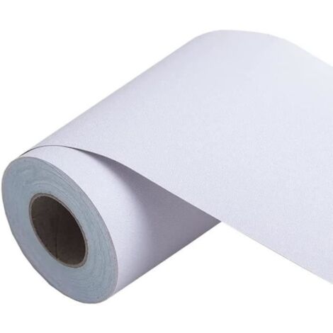 Frise Murale Adhesive - Décorative - PVC - 10cm X 500cm - Blanc - Pour Cuisine