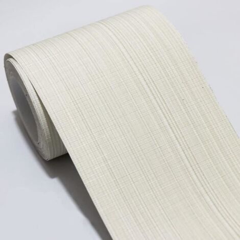 Frise Murale Adhesive - Mille filaments riz blanc - 10 cm de large - 5 m de long - PVC écologique