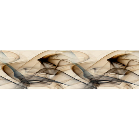 Frise murale auto-adhésive fumée 14 cm x 500 cm – Impression numérique haute qualité – Motif trainées de fumée multicolores – Ag Art