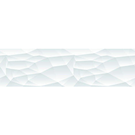 Frise murale auto-collante géométrique relief alvéoles blanches 14cm x 500cm – PVC spécial – Impression numérique haute qualité – 1 rouleau – Ag Art
