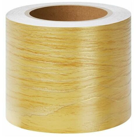 Frises Autocollantes DéCoratives Bordure De Papier Peint Frise Murale Adhesive Pour Cuisine, Salle De Bains,Chambre DéCoration Murale Bois Doré 15cm X 500cm-