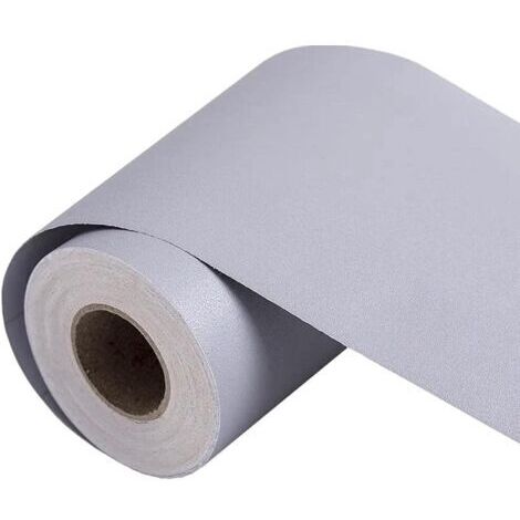 Frises Papier Peint Gris clair 10 X 500cm Moulure Murale Autocollant Murals Adhesif Murale Plinthe Adhesive PVC
