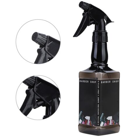 Friseur-Wassersprühgerät, 2 professionelle Salon-Sprühflaschen (Schwarz/Transparent)