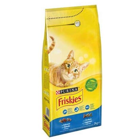 Friskies gatto crocchette con salmone e verdure Purina 2 chilogrammi