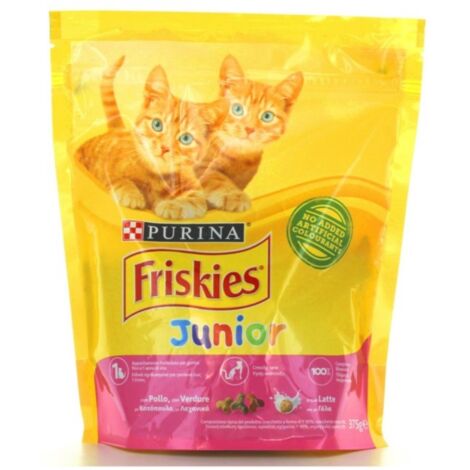 Friskies Junior Cats Hühner-, Gemüse- und Milchkroketten Purina 375 Gramm