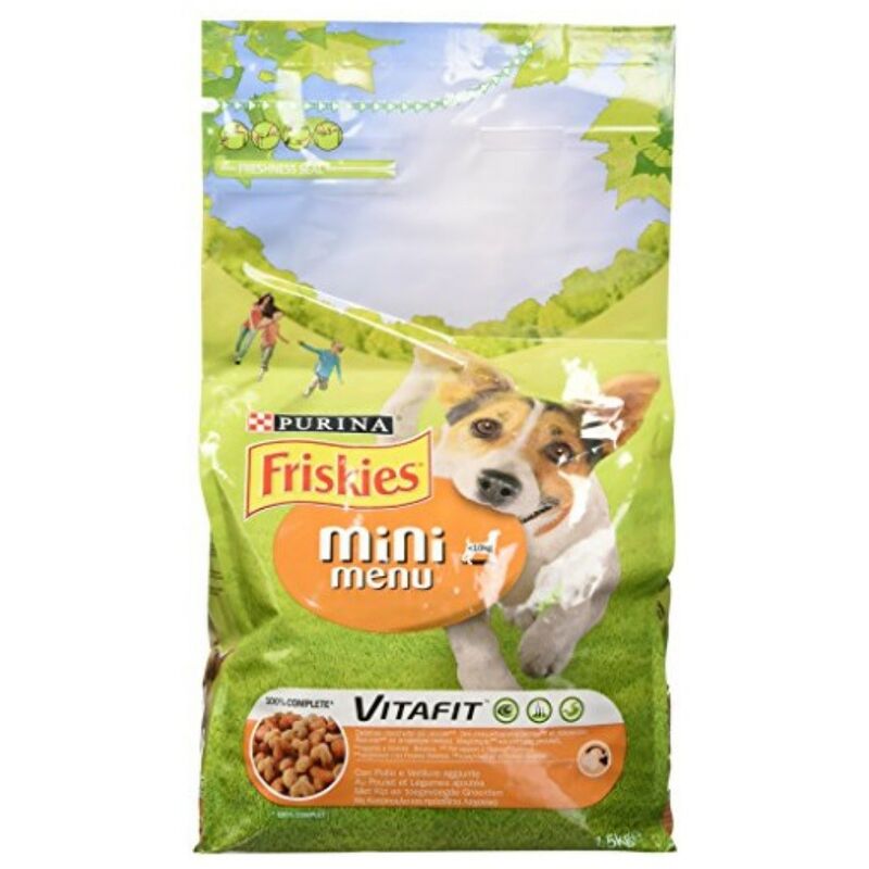 Friskies Mini Menu Poulet Croquettes Chiens Puirna 1,5 kg
