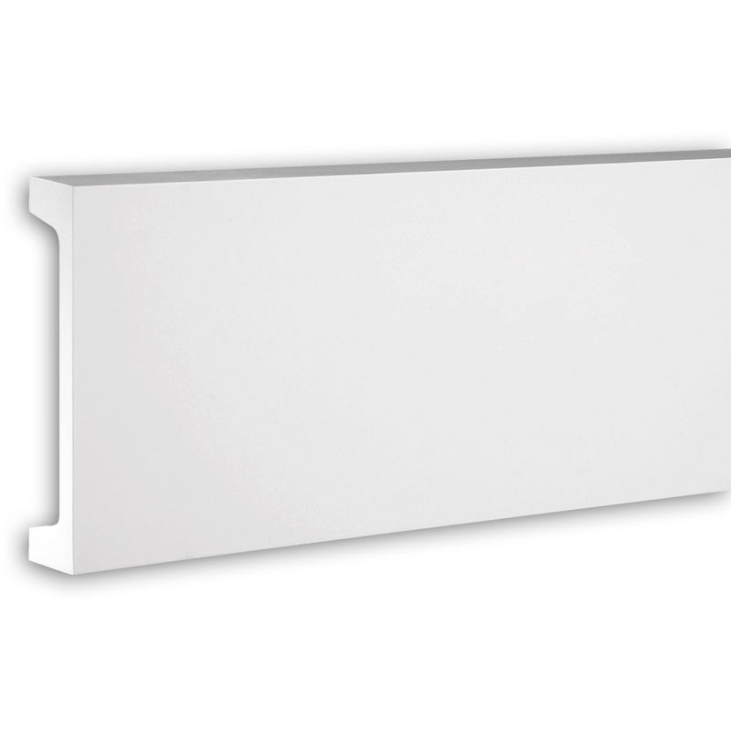 

Profhome Decor - Friso Profhome 433102 Perfil de fachada Moldura decorativa Perfil de estuco diseño moderno blanco 2 m