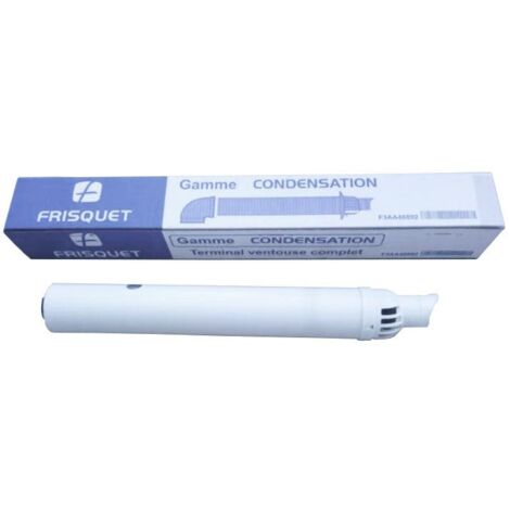 Frisquet – Terminal horizontal 60/100 mm – Évacuation des fumées – Installation sécurisée pour chaudières – Accessoire fumisterie