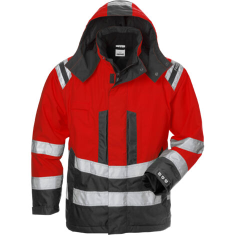 FRISTADS 126547-396-2XL High vis jacket woman 4037 GTT Warnschutz-Rot/Schwarz Gr