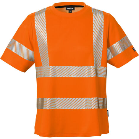 Fristads 129515-230-2XL High Vis Damen-T-Shirt, Kl. 2 7458 THV Dynamic Rundhalsa