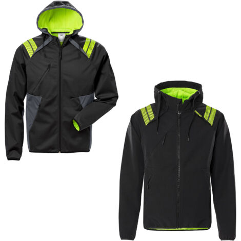 Fristads Softshell 7461 BON Arbeitsjacke mit Kapuze - L - Schwarze