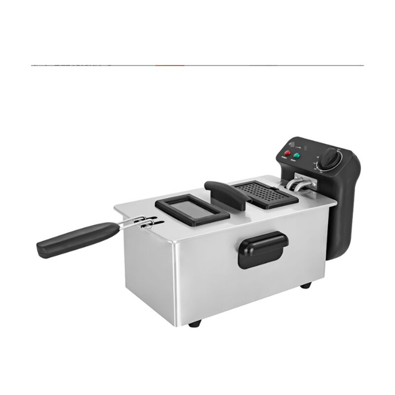 Frites frites avec friteuse 3L ailes de poulet friture de poulet réglable en température simple tamis fenêtre visuelle simple tamis friteuse