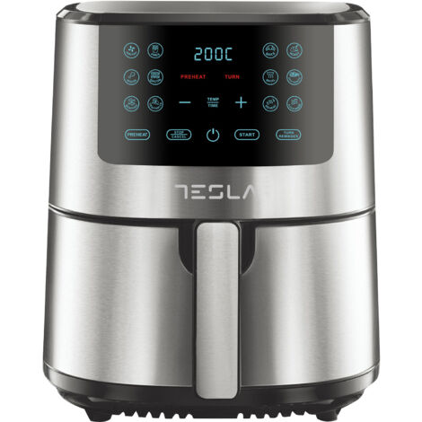 Friteuse à air chaud air fryer 5l 1300w noir/inox - Tesla - AF501BX