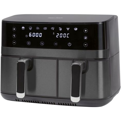 Friteuse à air chaud Air fryer 9L double compartiement 2700W Proficook PC-FR1295H-Noir