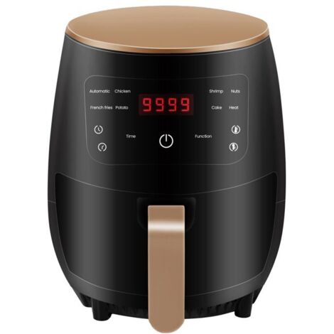 Friteuse à Air Chaud Electrique Multifonction VINSIC - 4.5L - 1400W - Noir - 8 programmes