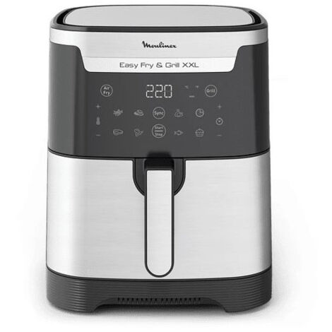 Friteuse à air chaud et grill Moulinex Easy Fry et Grill Digital 2-en-1 XXL EY801D10 1800 W Inox