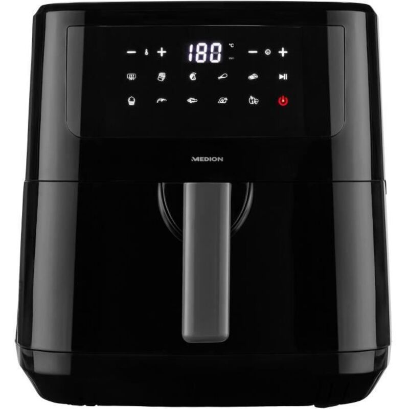 Friteuse &agrave; Air Chaud - MEDION - 50072999 - 2150 W - Ecrant tactile - 9 programmes - Noir 
