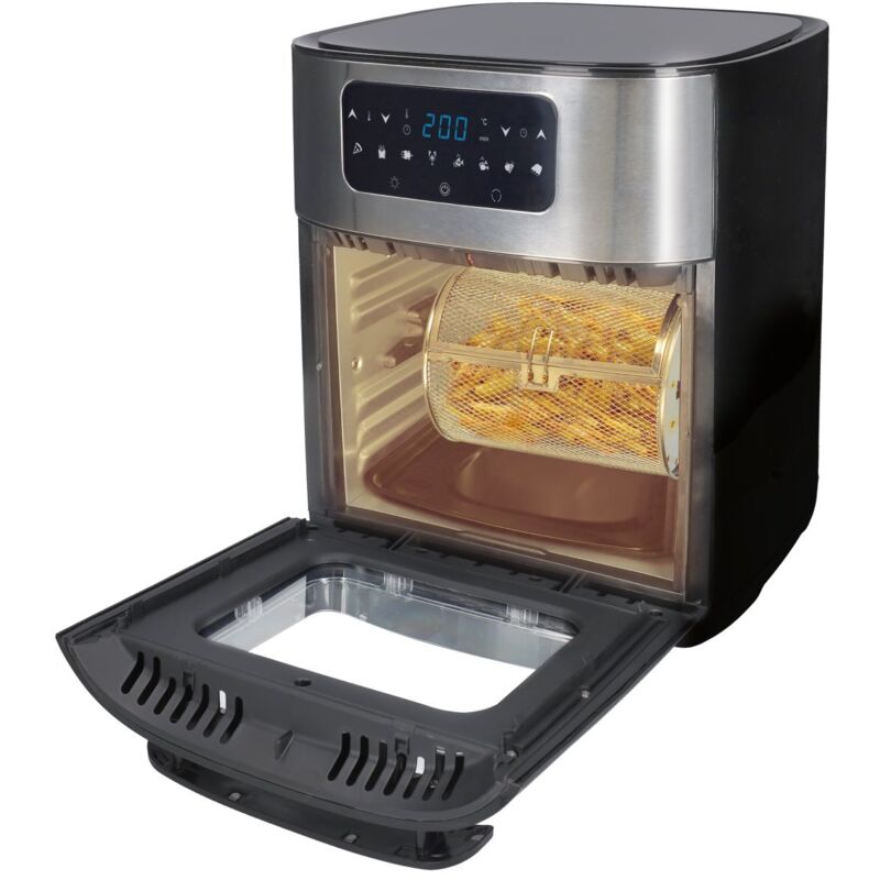 GSC - Friteuse à air de type four 10L Assane : Grande capacité, led tactile et accessoires inclus