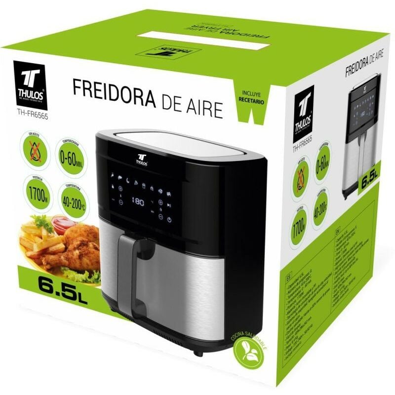 Friteuse à air FR6565 1700W, 8 programmes et capacité 6,5 litres. Température réglable de 60 à 200ºC