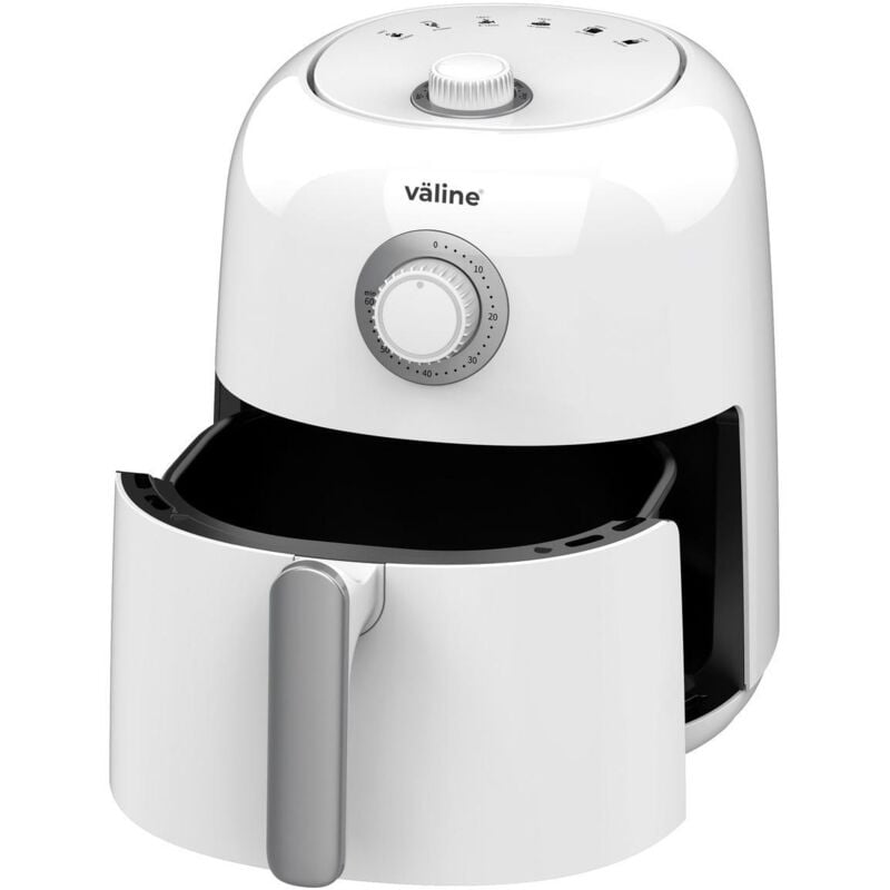 EDM - Friteuse à air 'Sabiri' facile à utiliser avec poignée et pieds antidérapants (1450W 230V) IP20 273x304x210mm blanc