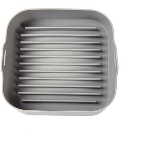 Friteuse à air Silicone Plat de cuisson Friteuse à air Silicone Pot Mat Four Isolation Pad Pizza Pan Cuisine Gris