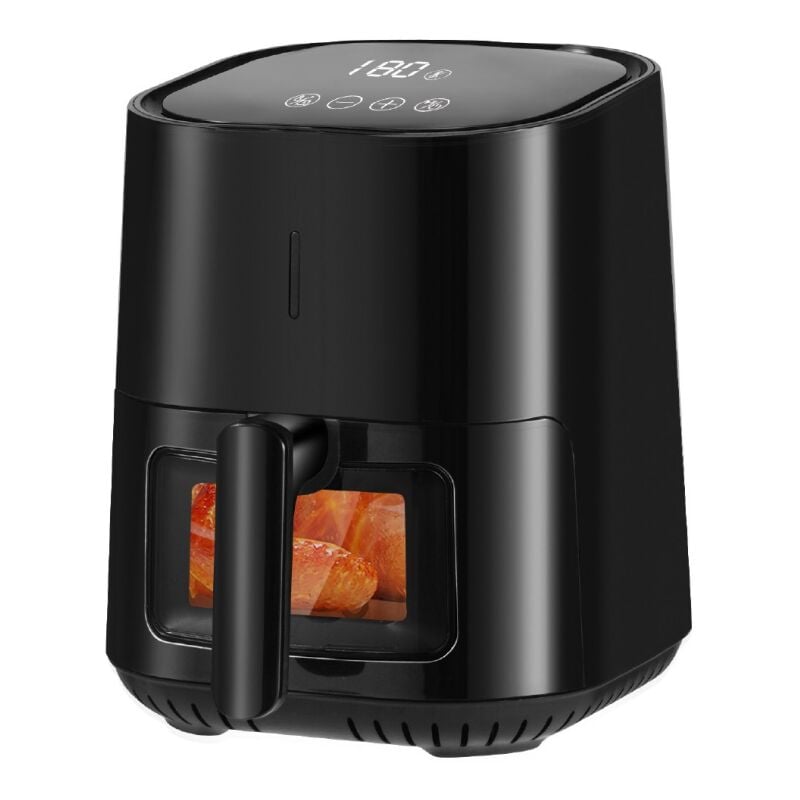 Silver - Praga IP390ATL Single 4 l Self contained 1400 w Hot air fryer Black (friteuse à air chaud autonome de 1400 w)