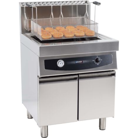 Friteuse à beignets gaz avec soubassement 35 litres - Casselin