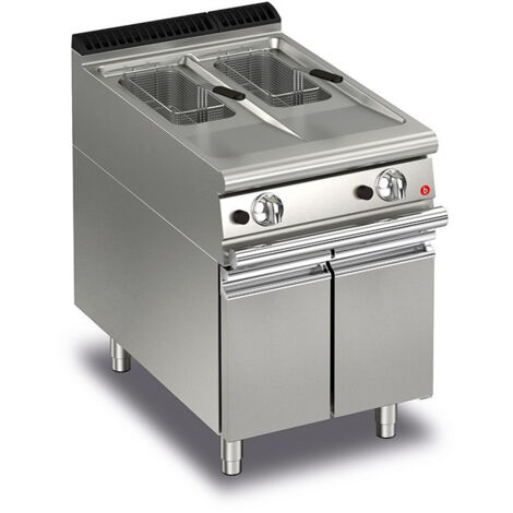 Friteuse à Gaz sur meuble - 2 x 10 L - P700 - 19 kW - Baron