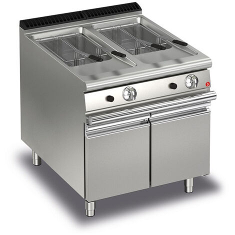 Friteuse à Gaz sur meuble - 2 x 15 L - P 700 - 26 kW - Baron