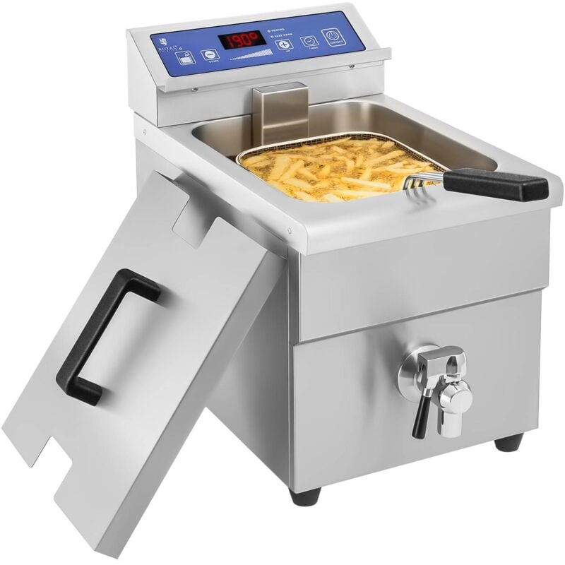 Royal Catering - Friteuse a Induction Acier Inox Electrique 3500 w 10 l Huile 60-190° Minuterie