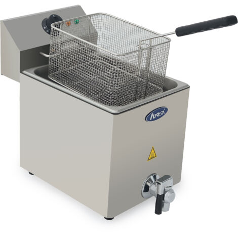 Friteuse à Poser en Inox avec Vidange 8 L - H 395 à 430 mm - Atosa