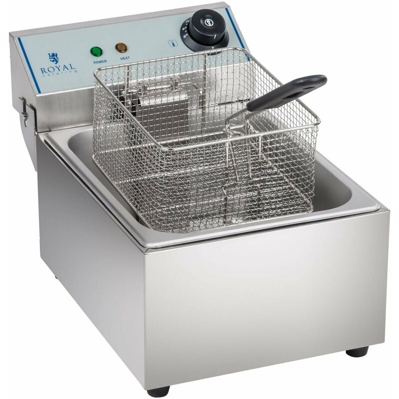 Friteuse acier inox 1 bac 10 litres cuve amovible professionnelle