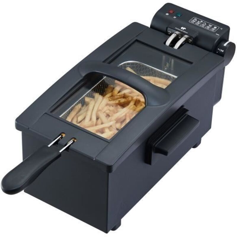 Friteuse - CONTINENTAL EDISON - CEFR3BLK - 3 L - 2000 W - 1 panier - Noir