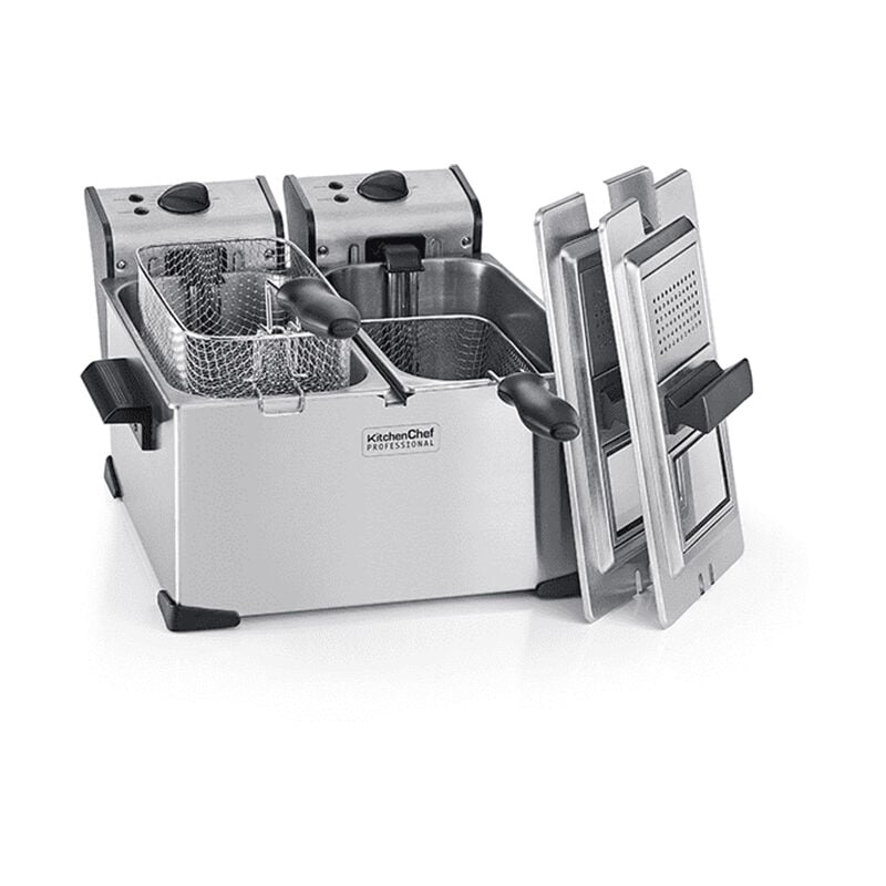 Kitchenchef - Friteuse double 2x3.5l 4000w inox - Kitchen Chef - kcpfr70x