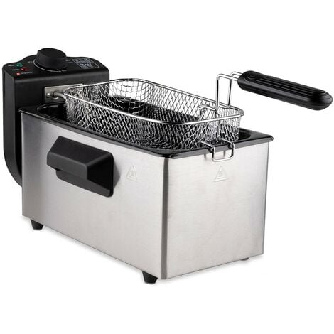 LGVSHOPPING Friteuse électrique à huile Cuve 3L 2000W 190°C ALPINA