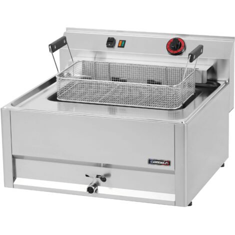 Friteuse électrique à Poser Avec Vanne De Vidange 16 Litres 66 - Casselin