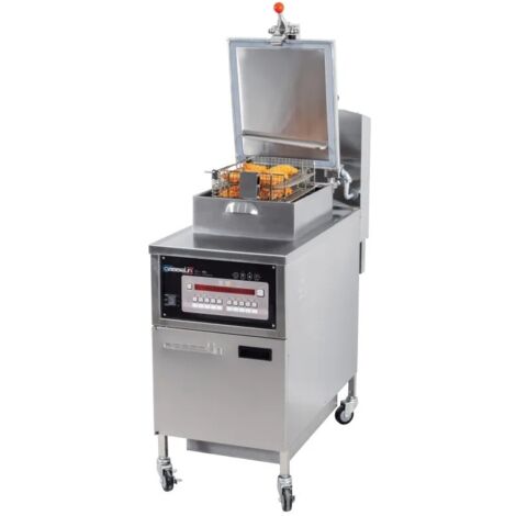 Friteuse électrique à pression avec filtration 25 litres - L 470 x P 975 x H 1 200 mm - 13 500 W / 400 V - Casselin